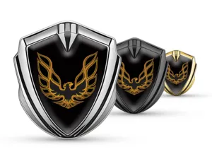 Pontiac Metal Abovedado Emblema Supremo Plano Macizo Metal